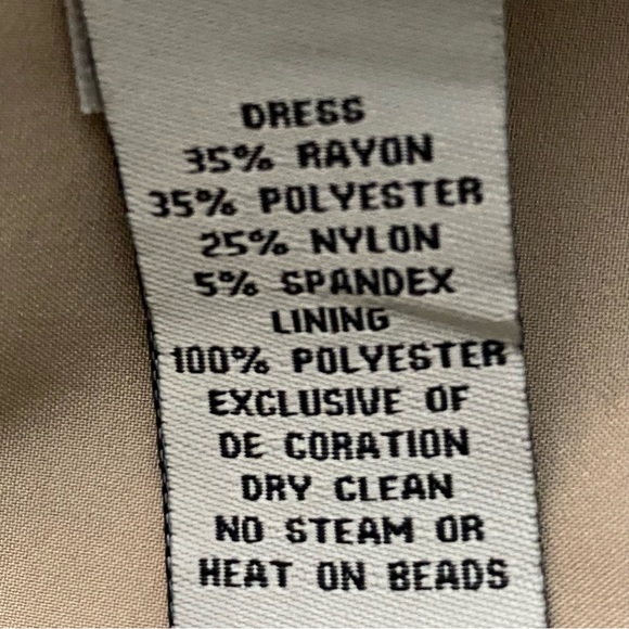 Eliza J Ruched Embellished Cocktail Dress Champagne Size 4 - Picture 7 of 8